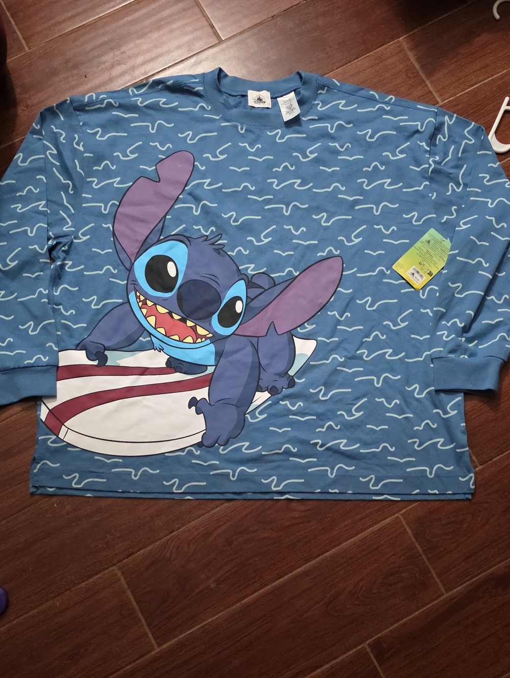 Disney Blue Lilo & Stitch Long-Sleeve Graphic Tee